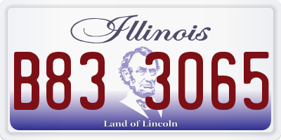 IL license plate B833065
