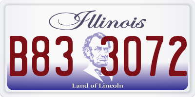 IL license plate B833072