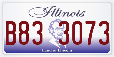 IL license plate B833073