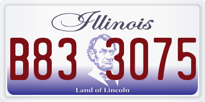IL license plate B833075