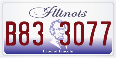 IL license plate B833077