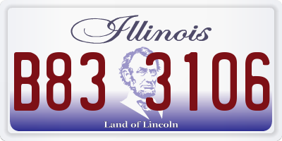 IL license plate B833106