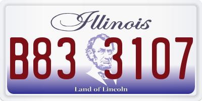IL license plate B833107