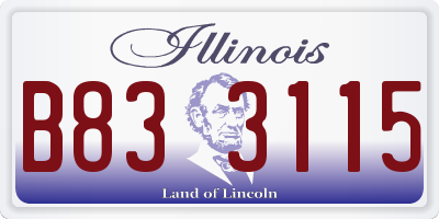 IL license plate B833115