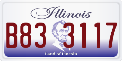 IL license plate B833117
