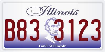 IL license plate B833123