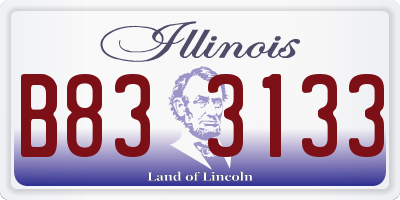 IL license plate B833133