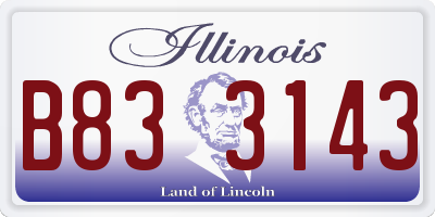 IL license plate B833143