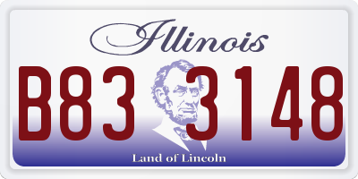 IL license plate B833148