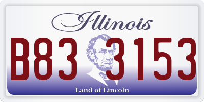 IL license plate B833153