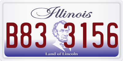 IL license plate B833156