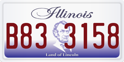 IL license plate B833158