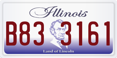 IL license plate B833161