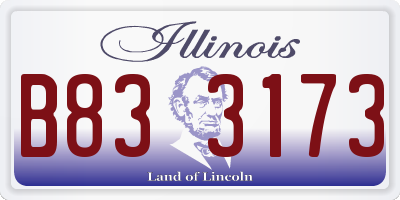 IL license plate B833173