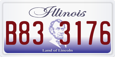 IL license plate B833176