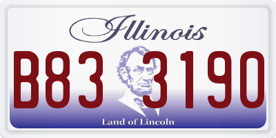 IL license plate B833190