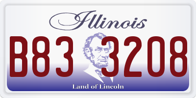 IL license plate B833208