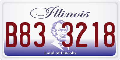 IL license plate B833218