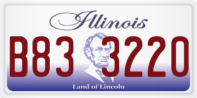 IL license plate B833220
