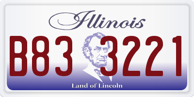 IL license plate B833221