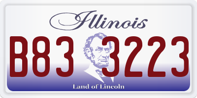 IL license plate B833223
