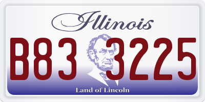 IL license plate B833225