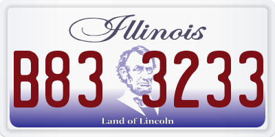 IL license plate B833233