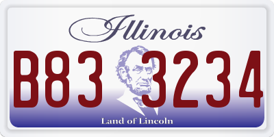 IL license plate B833234