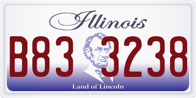 IL license plate B833238