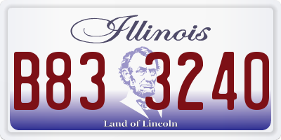 IL license plate B833240