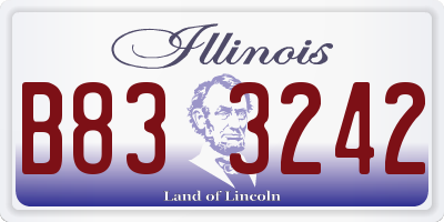 IL license plate B833242