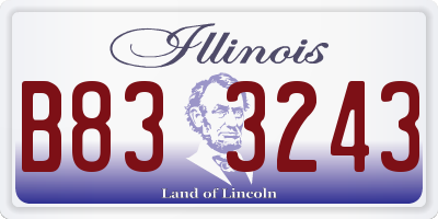IL license plate B833243
