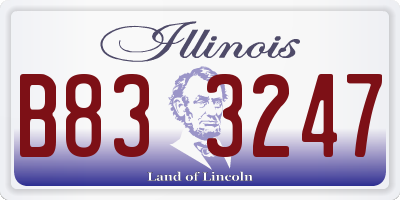 IL license plate B833247