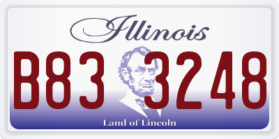 IL license plate B833248