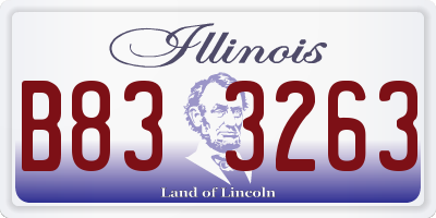 IL license plate B833263