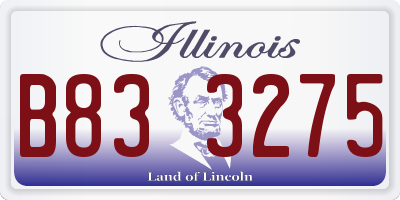 IL license plate B833275
