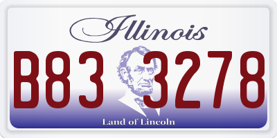 IL license plate B833278