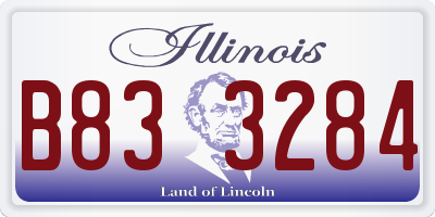 IL license plate B833284