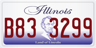 IL license plate B833299