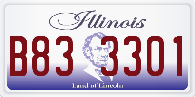 IL license plate B833301