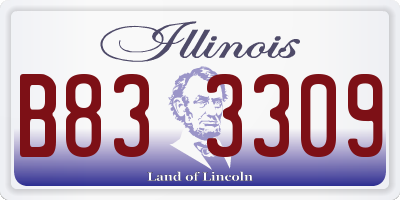 IL license plate B833309