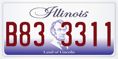 IL license plate B833311