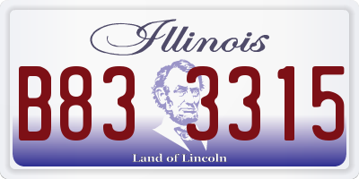 IL license plate B833315