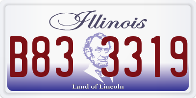 IL license plate B833319