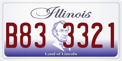 IL license plate B833321