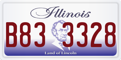 IL license plate B833328