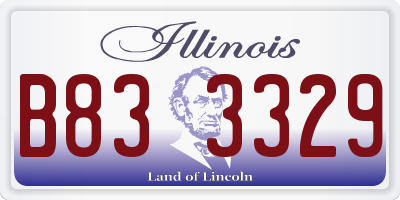 IL license plate B833329