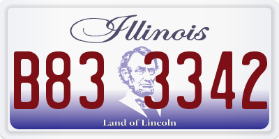 IL license plate B833342