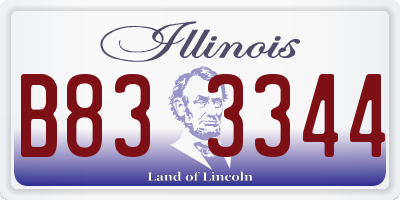 IL license plate B833344