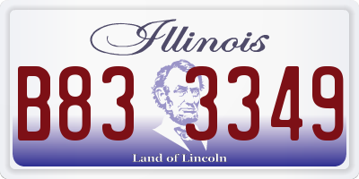 IL license plate B833349